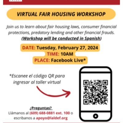 Virtual Fair Housing Workshop (Spanish)