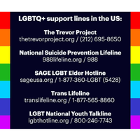 LGBQT support lines