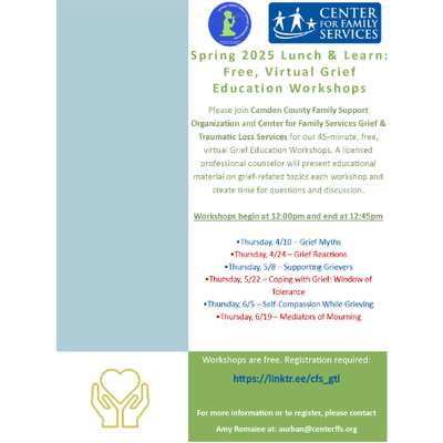 Lunch & Learn Grief Education Workshop: Coping with Grief - Supporting Grievers