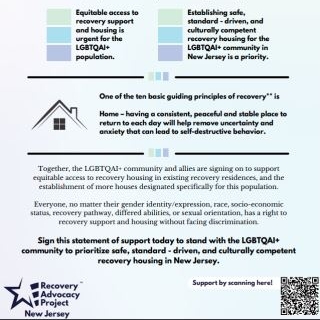 Support LGBTQAI+ safe & accessible recovery residences in NJ!