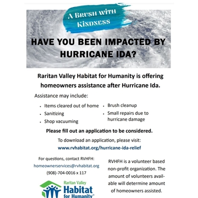 Raritan Valley Habitat For Humanity Implementing Programs To Serve Those Impacted By Hurricane Ida