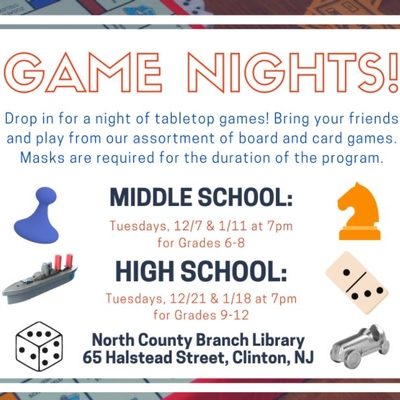Middle School & High School Game Night