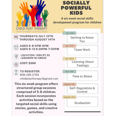 Child Play Therapy- Summer Social Skills Group