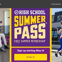 Planet Fitness FREE Summer Pass membership for High School Students
