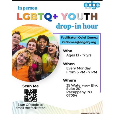 In-Person LGBTQ+ Youth Drop-In Hour