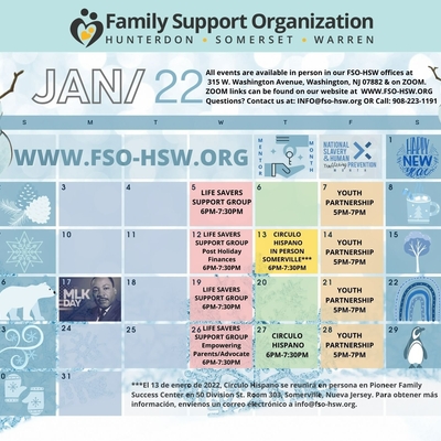 FSO January 2022 Calendar of Events