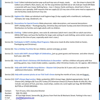 Volunteer Opportunities