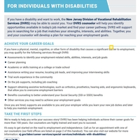 DVRS Counselors:  New Jersey Division of Vocational Rehabilitation Services (DVRS)