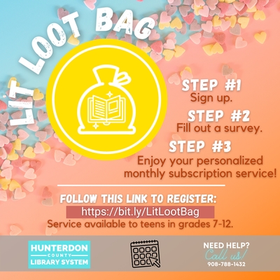 Hunterdon County Library:  Teen Lit Loot Bag