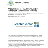 Free Adult Literacy Programs Available in Hunterdon & Somerset Counties