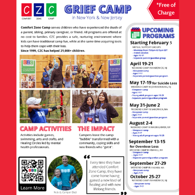 GRIEF CAMP in New York and New Jersey