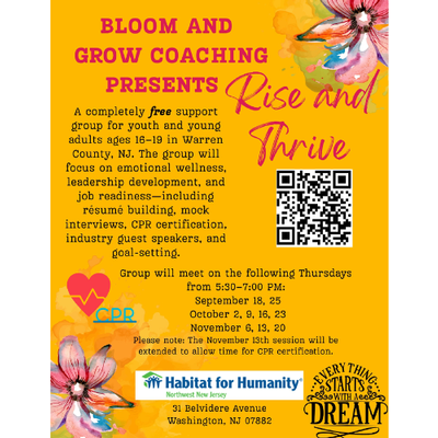 BLOOM AND GROW COACHING PRESENTS Rise and Thrive - EVERYTHING STARTS WITH A DREAM