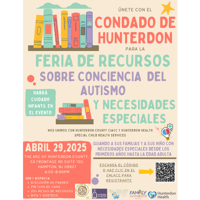 CONCIENTIZACIÓN SOBRE EL AUTISMO Y FERIA DE RECURSOS PARA NECESIDADES ESPECIALES CONDADO DE HUNTERDON