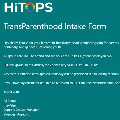 TransParenthood Support Group for Parents & Family Members